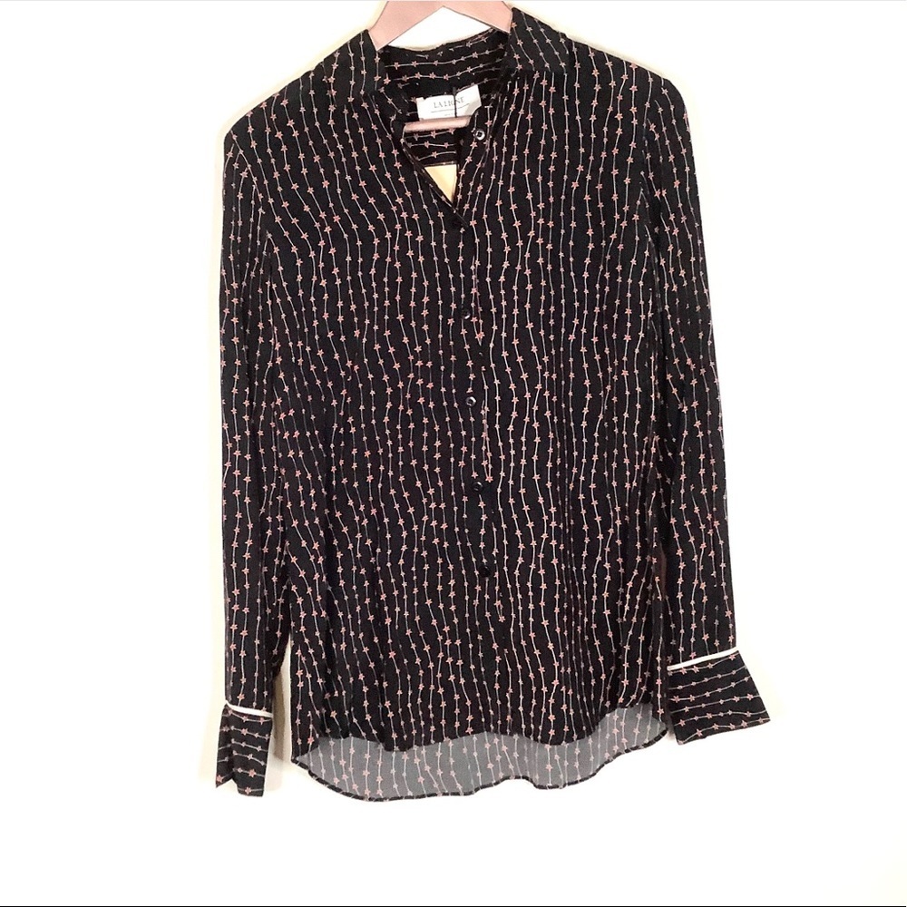 La Ligne | Button Down Star Print Top Blouse